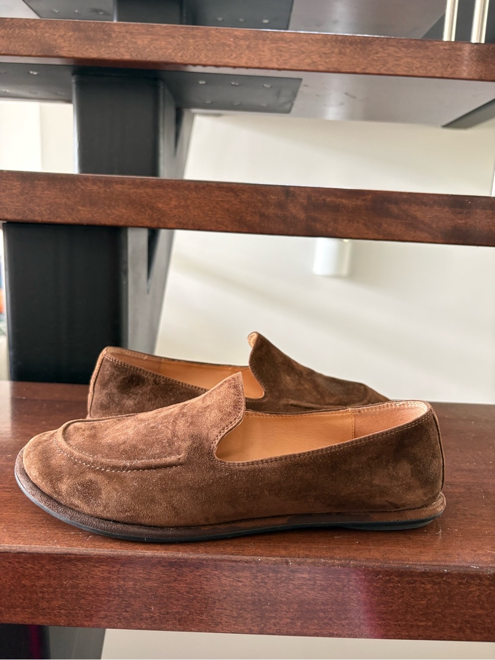 Women's Brown Suede Slip-On Loafers
